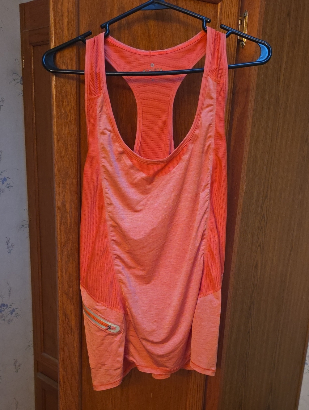 Athleta Coral-Orange Racerback Training Tank
